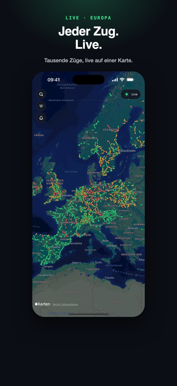Die Live-Karte: Tausende Züge auf einer Karte