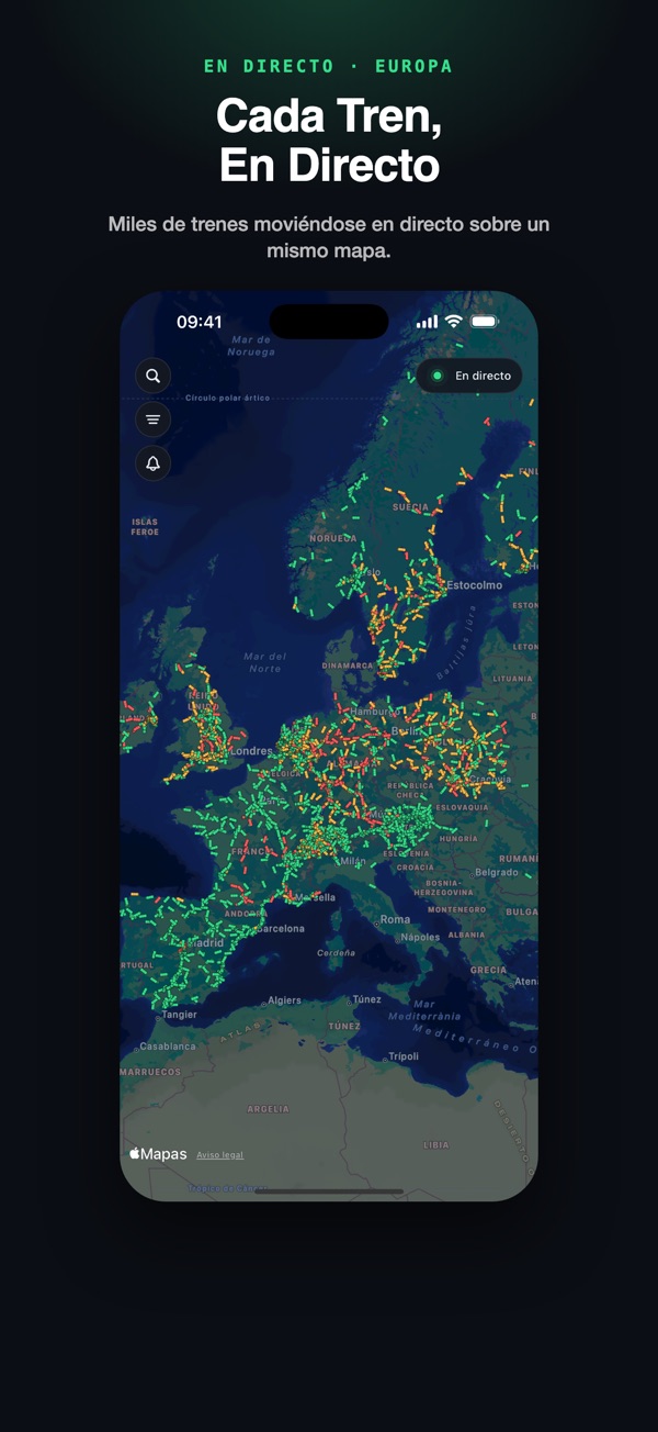 El mapa en directo: miles de trenes en un solo mapa