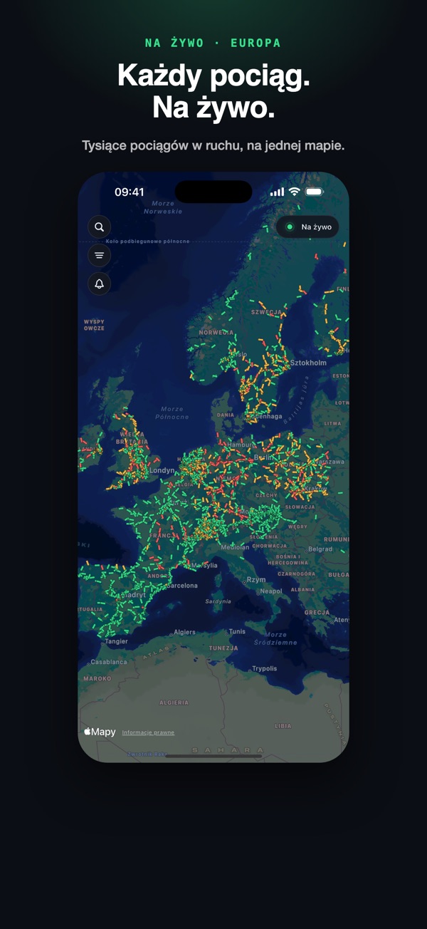 Mapa na żywo: tysiące pociągów na jednej mapie